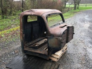 Outside view of the front end of a truck before an Automotive cleaning.