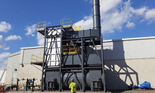 Rigging, welding, and millwright services in New Jersey. The image shows workers in safety gear engaged in various tasks including rigging, welding, and millwright operations, with industrial equipment and machinery visible in the background.