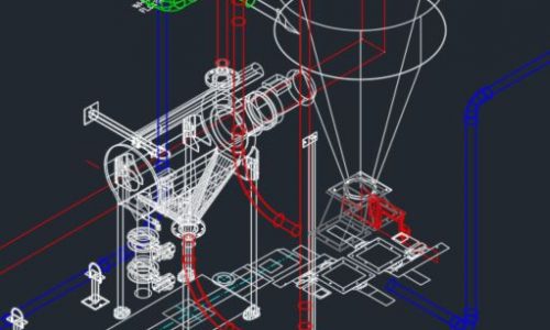 diagram of the installation of an industrial machine